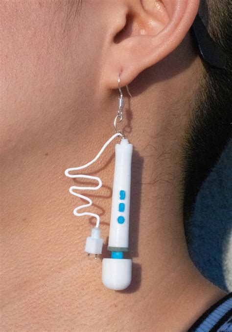 Hitachi magic wand earrings